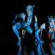 Performers from Cirque du Soleil's Avatar show Toruk: The First Flight